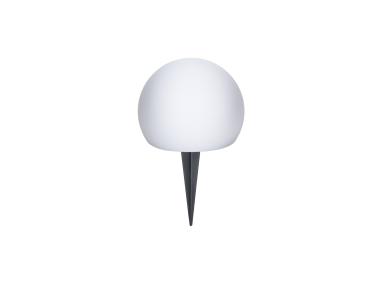 Zdjęcie: Lampka solarowa kula 20 cm RGB + pilot biała naziemna VOLTENO