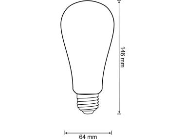 Zdjęcie: Żarówka dekoracyjna Edideco ST64 E27 4 W Soft COG POLUX