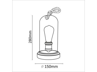 Zdjęcie: Lampa stolowa Varde Rope metal złoto + szklo + sznur POLUX