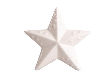 Zdjęcie: Figurka porcelanowa Gwiazdka wytłaczana 13x5,5x12 cm ALTOMDESIGN