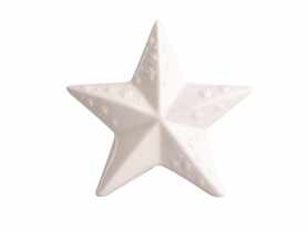 Figurka porcelanowa Gwiazdka wytłaczana 13x5,5x12 cm ALTOMDESIGN