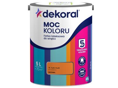 Zdjęcie: Farba lateksowa Moc Koloru tutti-frutti 5 L DEKORAL