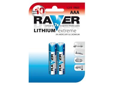 Zdjęcie: Bateria litowa Raver Lithium AAA (FR03) blister 2 EMOS