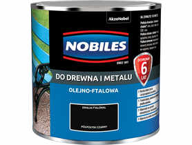 Farba ftalowa do drewna i metalu Ftalonal 0,25 L czarny półpołysk NOBILES