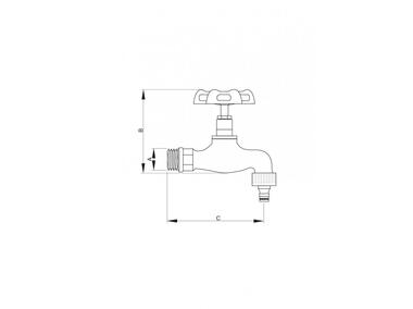 Zdjęcie: Zawór żeliwny czerpalny z szybkozłączką 3/4 HYDROLAND