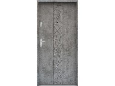 Zdjęcie: Drzwi wejściowe do mieszkań Bastion N-53 Beton srebrny 80 cm prawe ODR KR CENTER