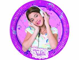 Talerze papierowe Violetta 20 cm - 8 szt.  DISNEY