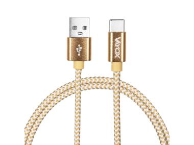 Zdjęcie: Kabel USB - USB-C gold 2 m VA0190 VAYOX