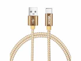 Kabel USB - USB-C gold 2 m VA0190 VAYOX