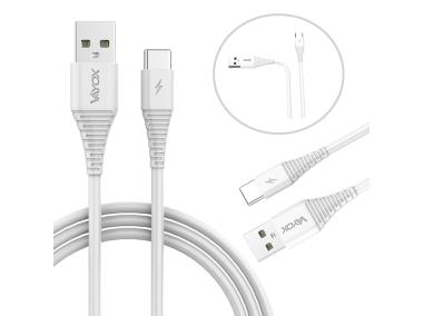 Zdjęcie: Kabel USB - USB typ C 1 m biały VA0056 VAYOX