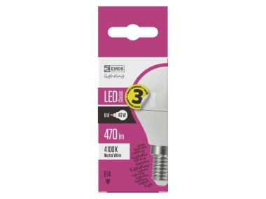 Zdjęcie: Żarówka LED Classic Mini Globe, E14, 5 W (40 W), 470 lm, neutralna biel EMOS