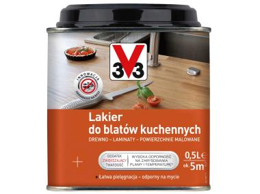 Zdjęcie: Lakier do blatów kuchennych bezbarwny satyna 0,5 L V33