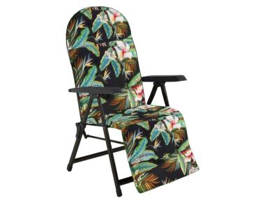 Zdjęcie: Fotel tarasowy Santaigo Tropical z podnóżkiem DAJAR