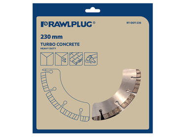 Zdjęcie: Tarcza diamentowa turbo concrete heavy duty 230x2223 mm RAWLPLUG