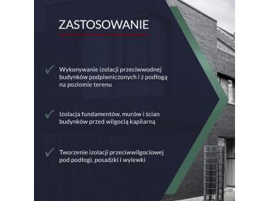 Zdjęcie: Folia do izolacji poziomej fundamentów modyfikowana 50 cm x 30 m x 1 mm TYTAN PROFESSIONAL