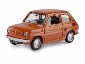 Model metalowy Fiat 126P brązowy DAFFI