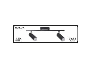 Zdjęcie: Lampa sufitowa LED Gavi 2x4.5W czarna POLUX