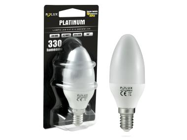 Zdjęcie: Żarówka LED C37 E14  4 W 330 lm pc+aluminium POLUX