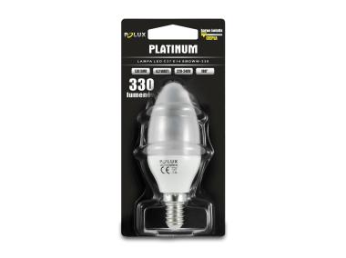 Zdjęcie: Żarówka LED C37 E14  4 W 330 lm pc+aluminium POLUX