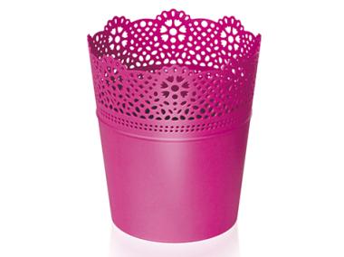 Zdjęcie: Doniczka Lace fuksja 14 cm PROSPERPLAST