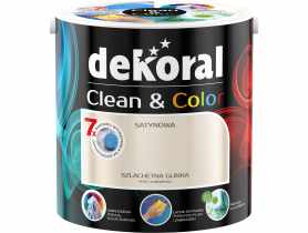 Farba satynowa Clean&Color 2,5 L szlachetna glinka DEKORAL