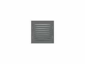 Osłona metalowa skośna 165x165mm z siatką szara VENTS