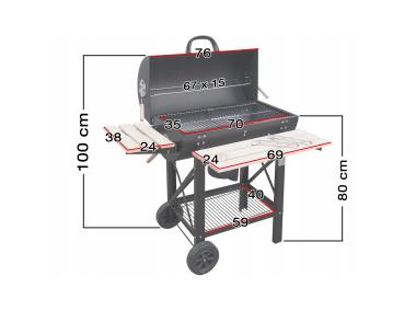 Zdjęcie: Grill węglowy 114x68x98 cm MIRPOL