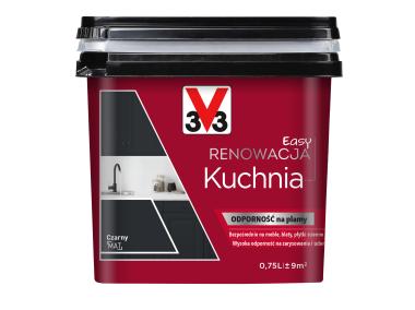 Zdjęcie: Farba renowacyjna Easy Renowacja Kuchnia czarny mat 0,75L V33