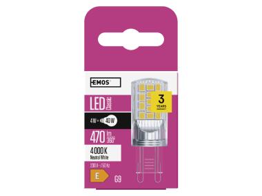 Zdjęcie: Żarówka LED Classic JC G9 4 W (40 W) 470 lm, neutralna biel EMOS