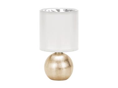 Zdjęcie: Lampka stołowa Perlo E14 kolor złoty/biały STRUHM