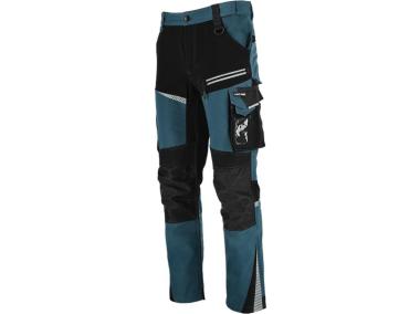 Zdjęcie: Spodnie turkusowo-czarne ze wstawkami ze stretchu, 3XL, CE, LAHTI PRO