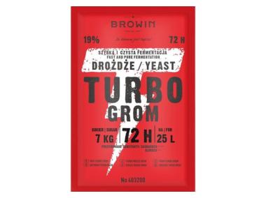 Zdjęcie: Drożdże gorzelnicze Turbo Grom 72 h - 120 g BROWIN