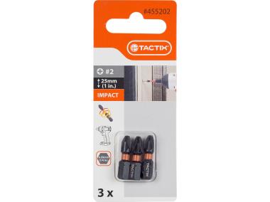 Zdjęcie: Bit udarowy 25 mm PZ2, 3 szt. TACTIX