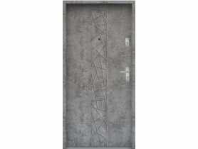 Drzwi wejściowe do mieszkań Bastion N-53 Beton srebrny 90 cm lewe OSPŁ KR CENTER