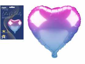Balon foliowy Heart różowo-niebieski RAVI