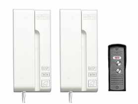 Domofon ADP-33A3 Duo Bianco 2-rodzinny biały,mała kaseta zewnętrzna, interkom EURA