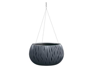 Zdjęcie: Doniczka Bowl Sandy WS antracytowy 370x210 mm PROSPERPLAST