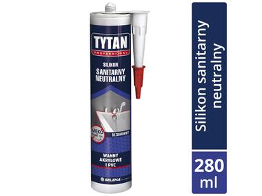 Zdjęcie: Silikon neutralny sanitarny do wanien bezbarwny 280 ml TYTAN PROFESSIONAL