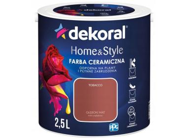 Zdjęcie: Farba ceramiczna Home&Style tobacco 2,5 L DEKORAL