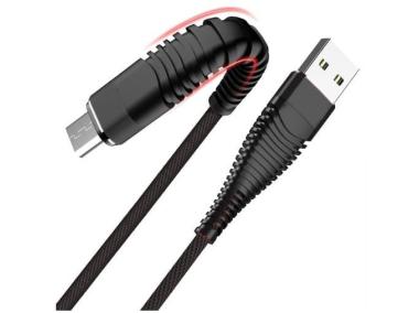 Zdjęcie: Kabel USB - micro USB wzmacniany czarny LB0152 LIBOX