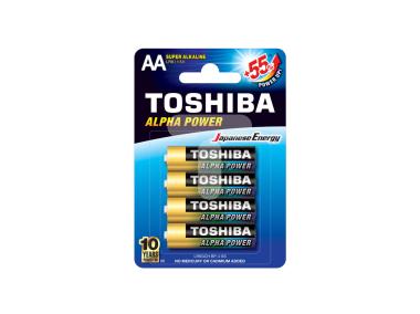 Zdjęcie: Baterie AA ultra alkaiczne Alpha Power LR06 - 4 szt. TOSHIBA