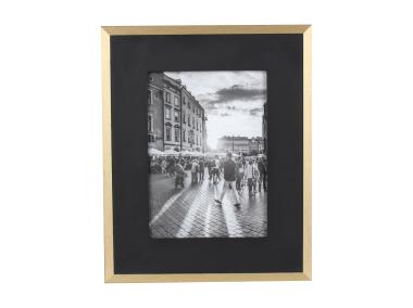 Zdjęcie: Ramka na zdjęcia Turin 21x26 cm, MDF czarno-złoty UNIGLOB