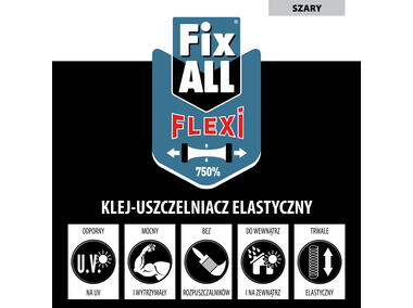 Zdjęcie: Klej uszczelniacz hybrydowy Fix All Flexi 290 ml szary SOUDAL