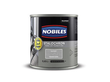 Zdjęcie: Farba antykorozyjna Stalochron 0,65 L młotkowy srebrno-szary NOBILES