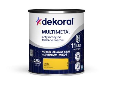 Zdjęcie: Farba do metalu Multimetal żółta 0,65 L DEKORAL
