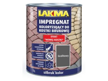 Zdjęcie: Impregnat koloryzujący do kostki brukowej Silbruk Kolor grafitowy 1 L LAKMA