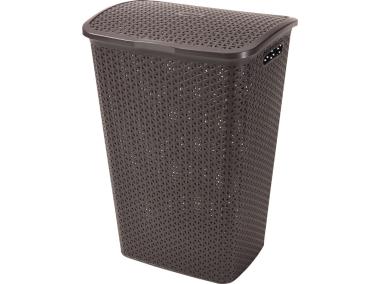 Zdjęcie: Kosz do bielizny My Style Rattan 55 L ciemny brąz CURVER