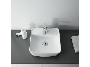 Zdjęcie: Umywalka Tonia 39x39 cm kremowy biały ELITA