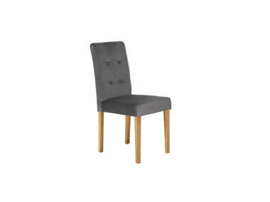 Zdjęcie: Krzesło tapicerowane Karo ciemnoszare nogi kolor neutralny TS INTERIOR