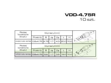 Zdjęcie: Konektory izolowane męskie 5 szt. + żeńskie 5 szt. czerwone VDD-4.75R VAYOX
